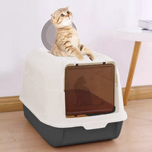 Load image into Gallery viewer, Large Hooded Top Entry Cat Litter Box with Scoop Living and Home