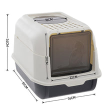 Load image into Gallery viewer, Large Hooded Top Entry Cat Litter Box with Scoop Living and Home