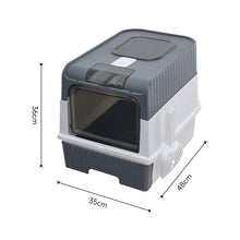 Load image into Gallery viewer, Fully Enclosed Cat Litter Box with UV Sterilization
