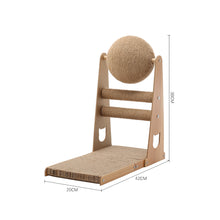 Load image into Gallery viewer, L-Shaped Cat Scratcher with Cat Scratching Ball