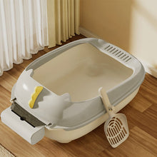 Load image into Gallery viewer, High-Sided Semi-Closed Oval-shaped Cat Litter Box Living and Home