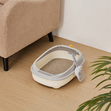 Load image into Gallery viewer, High-Sided Semi-Closed Oval-shaped Cat Litter Box Living and Home