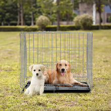 Load image into Gallery viewer, Wire Dog Crate with 2 Doors and Tray Living and Home