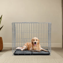 Load image into Gallery viewer, Wire Dog Crate with 2 Doors and Tray Living and Home