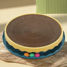 Load image into Gallery viewer, Circular Cat Scratching Board with Ball Toy Living and Home