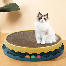 Load image into Gallery viewer, Circular Cat Scratching Board with Ball Toy Living and Home