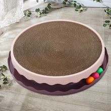 Load image into Gallery viewer, Circular Cat Scratching Board with Ball Toy Living and Home