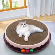 Load image into Gallery viewer, Circular Cat Scratching Board with Ball Toy Living and Home