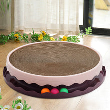 Load image into Gallery viewer, Circular Cat Scratching Board with Ball Toy Living and Home Brown