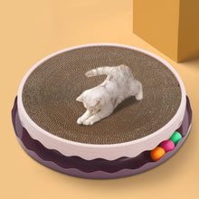 Load image into Gallery viewer, Circular Cat Scratching Board with Ball Toy Living and Home