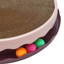 Load image into Gallery viewer, Circular Cat Scratching Board with Ball Toy Living and Home