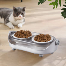 Load image into Gallery viewer, Adjustable Angle Double Bowl Pet Feeder Stand for Cat Dog Puppy
