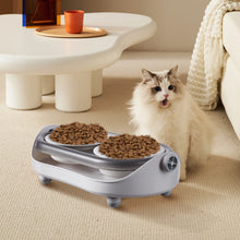 Load image into Gallery viewer, Adjustable Angle Double Bowl Pet Feeder Stand for Cat Dog Puppy