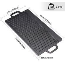 Load image into Gallery viewer, Non-Stick Cast-Iron Reversible Griddle Pan