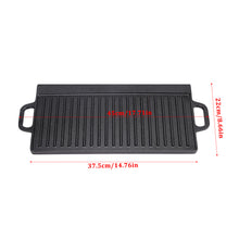Load image into Gallery viewer, Non-Stick Cast-Iron Reversible Griddle Pan