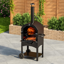 Load image into Gallery viewer, Pizza Makers & Ovens 3-in-1 Charcoal BBQ Grill with Chimney Outdoor Pizza Makers & Ovens Living and Home