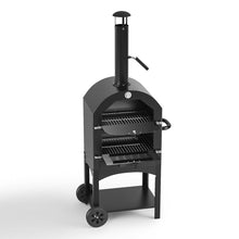Load image into Gallery viewer, Pizza Makers & Ovens 3-in-1 Charcoal BBQ Grill with Chimney Outdoor Pizza Makers & Ovens Living and Home