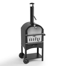 Load image into Gallery viewer, Pizza Makers & Ovens 3-in-1 Charcoal BBQ Grill with Chimney Outdoor Pizza Makers & Ovens Living and Home