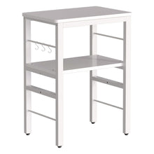 Load image into Gallery viewer, 2-Tier Microwave Stand Shelf Kitchen Organizer with Hooks Kitchen Shelves Living and Home