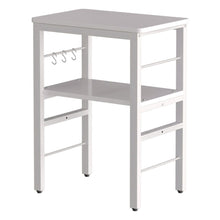 Load image into Gallery viewer, 2-Tier Microwave Stand Shelf Kitchen Organizer with Hooks Kitchen Shelves Living and Home