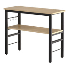 Load image into Gallery viewer, 2-Tier Microwave Stand Shelf Kitchen Organizer with Hooks Kitchen Shelves Living and Home