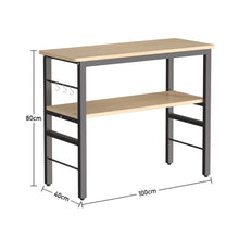 Load image into Gallery viewer, 2-Tier Microwave Stand Shelf Kitchen Organizer with Hooks Kitchen Shelves Living and Home