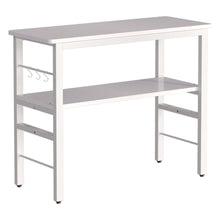 Load image into Gallery viewer, 2-Tier Microwave Stand Shelf Kitchen Organizer with Hooks Kitchen Shelves Living and Home