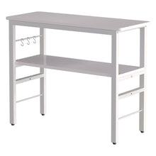 Load image into Gallery viewer, 2-Tier Microwave Stand Shelf Kitchen Organizer with Hooks Kitchen Shelves Living and Home