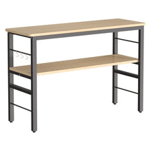 Load image into Gallery viewer, 2-Tier Microwave Stand Shelf Kitchen Organizer with Hooks Kitchen Shelves Living and Home