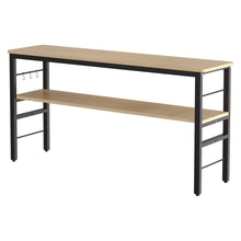 Load image into Gallery viewer, 2-Tier Microwave Stand Shelf Kitchen Organizer with Hooks Kitchen Shelves Living and Home