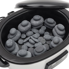 Load image into Gallery viewer, Basalt Massage Stone and Stainless Steel Heater Set for Spa Massage Stones Living and Home