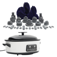 Load image into Gallery viewer, Basalt Massage Stone and Stainless Steel Heater Set for Spa Massage Stones Living and Home Massage Stone Heater+72Pcs Stone Set