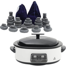 Load image into Gallery viewer, Basalt Massage Stone and Stainless Steel Heater Set for Spa Massage Stones Living and Home Massage Stone Heater+54Pcs Stone Set