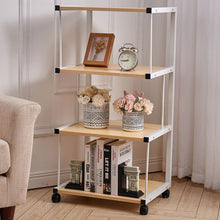 Load image into Gallery viewer, Versatile Mobile Printing Desk in Natural Wood Finish Living and Home