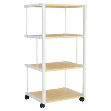 Load image into Gallery viewer, Versatile Mobile Printing Desk in Natural Wood Finish Living and Home