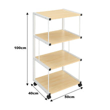 Load image into Gallery viewer, Versatile Mobile Printing Desk in Natural Wood Finish Living and Home