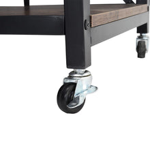 Load image into Gallery viewer, Chic Three-Tier Vintage Cart with Black Steel Frame Living and Home