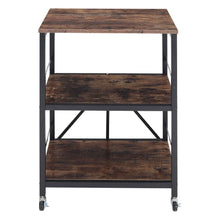 Load image into Gallery viewer, Chic Three-Tier Vintage Cart with Black Steel Frame Living and Home