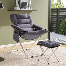 Load image into Gallery viewer, Folding Moon Chair and Footstool Set Accent Chair Living and Home