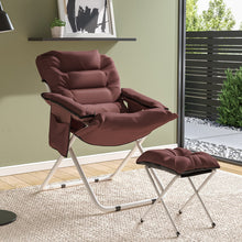 Load image into Gallery viewer, Folding Moon Chair and Footstool Set Accent Chair Living and Home