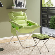Load image into Gallery viewer, Folding Moon Chair and Footstool Set Accent Chair Living and Home
