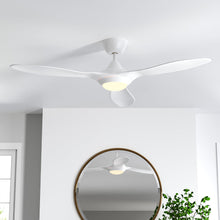 Load image into Gallery viewer, 52inch Reversible Ceiling Fan W/Light Remote Control 3/5 Blades 5 Speed Timer Ceiling Lights Living and Home White 3 Fans
