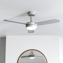 Load image into Gallery viewer, Silver 3 Blade Ceiling Fan with LED Lamp & Remote Control 42Inch Ceiling Light Living and Home