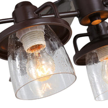 Load image into Gallery viewer, Wooden Ceiling Fan with 3 Head Lights & Remote 52 Inch Ceiling Fans Living and Home