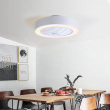 Load image into Gallery viewer, Dia 55cm 3-Wind Ceiling Fan with LED Light and Remote Control Ceiling Fans Living and Home White Shell