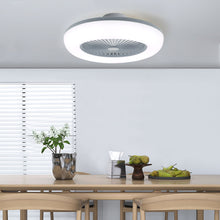 Load image into Gallery viewer, Round Acrylic LED Ceiling Light Fan with Remote Control
