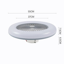 Load image into Gallery viewer, Round Acrylic LED Ceiling Light Fan with Remote Control