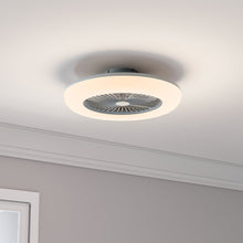 Load image into Gallery viewer, Dia. 55cm Ceiling Fan w/75W LED Light Adjustable 3-Wind Speed Remote Control Ceiling Lights Living and Home