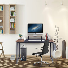 Load image into Gallery viewer, Computer Desk with Elevated Iron Frame and Fabric Storage Living and Home