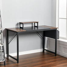 Load image into Gallery viewer, Computer Desk with Elevated Iron Frame and Fabric Storage Living and Home